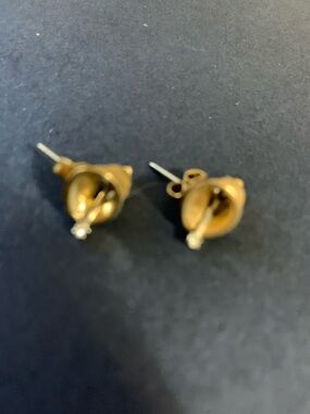 Gold Bell Stud Earrings - Cute Mini Bell Design